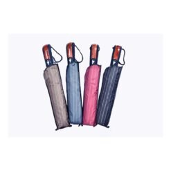 PARAGUAS MEDIANO RAYADO CON VARILLAS DE SILICONA