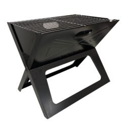 Barbacoa negra rectangular