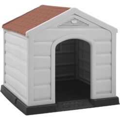 Casa para perro grande gris hielo terraco