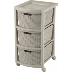 Cajonero rattan 3n taupe