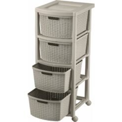 Cajonero rattan 4n taupe
